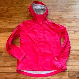 L.L. Bean Vibrant Red lightweight rain jacket